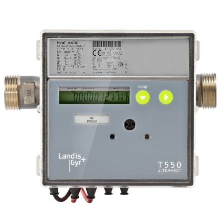 Landis+Gyr Ultradźwiękowy ciepłomierz Ultraheat T550 qp 0,6 110 dn 15 gwint PN16, zasilanie