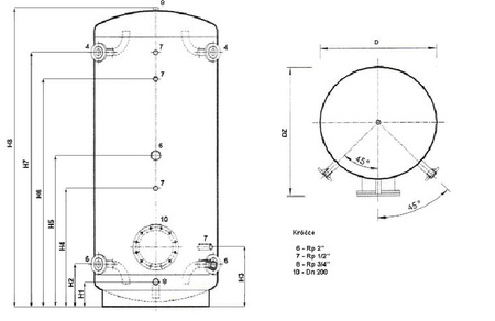 Zbiornik buforowy Thermo ZBw-500 wersja I