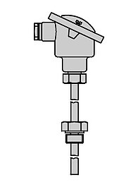 Czujnik temperatury zanurzeniowy Samson 5205-46, zakres -60...+400°C, długość 250 mm, materiał osłony - WN 1.4571
