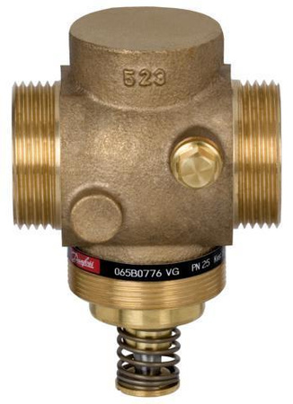 Zawór regulacyjny dwudrogowy Danfoss VG PN25 25/8, gwintowany, montaż na zasilaniu, 065B0776