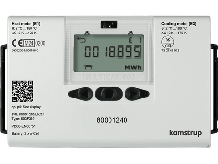 Kamstrup MULTICAL® 603 z ULTRAFLOW® 54 qp 100 m³/h, 360 mm X DN100 PN 25, tuleje do Pt500 90mm, stal nierdz. 