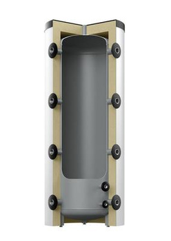 Zasobnik buforowy Reflex H 300/R do instalacji grzewczych i chłodniczych, z otworem rewizyjnym, klasa energetyczna C, srebrny
