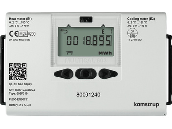 Kamstrup MULTICAL® 603 z ULTRAFLOW® 54 qp 0,6 m³/h, 110 mm X G¾B (R½) PN16, tuleje do Pt500 65mm