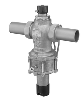 Regulator różnicy ciśnień i przepływu Samson 47-1, DN15, kvs 1, PN16, zakres nastaw 0,2-1/0,5-2 bar, mont. na zasilaniu