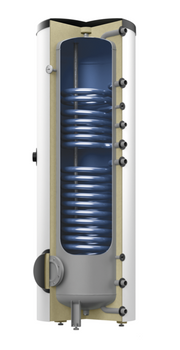 Pojemnościowy podgrzewacz wody z wężownicą Reflex Solar AF 200/2 B, z dodatkową wężownicą solarną, klasa energetyczna B